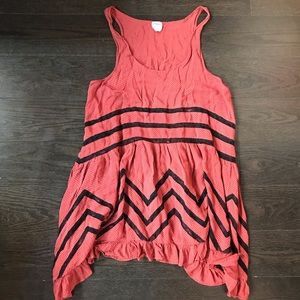 Free People Voile & Lace Trapeze Slip - Back/Rose